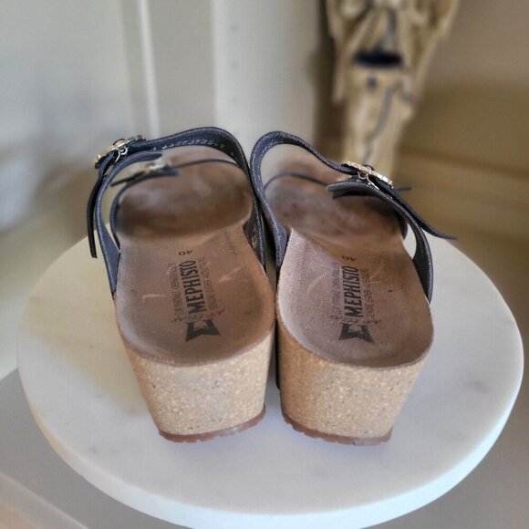 Mephisto Womens Sandals Idelya Casual Slip On Open Back Patent Leather EU 40 - Picture 8 of 8